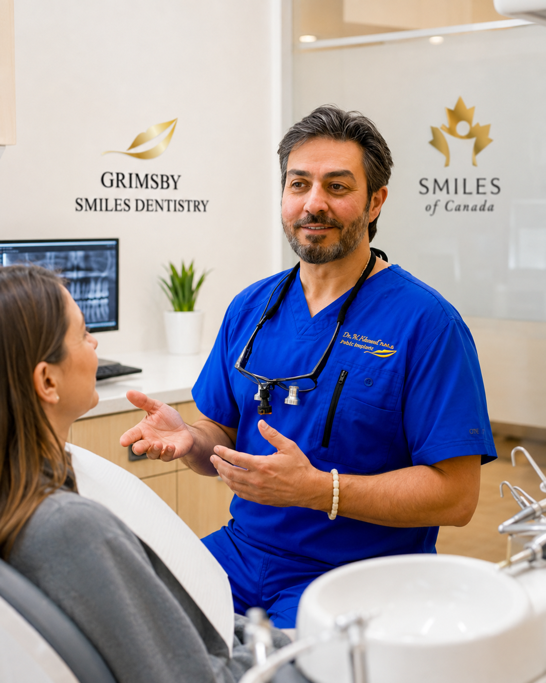 Full-arch dental implant consultation at Grimsby Smiles Dentistry
